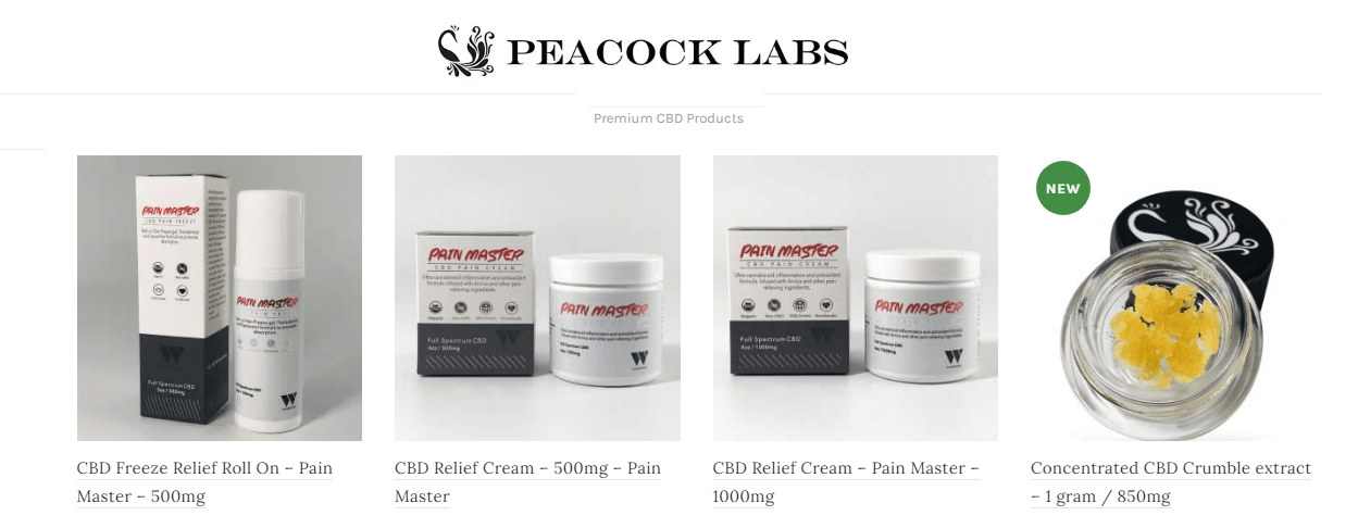 Peacock CBD: Premium CBD Brand Selling Cannabidiol